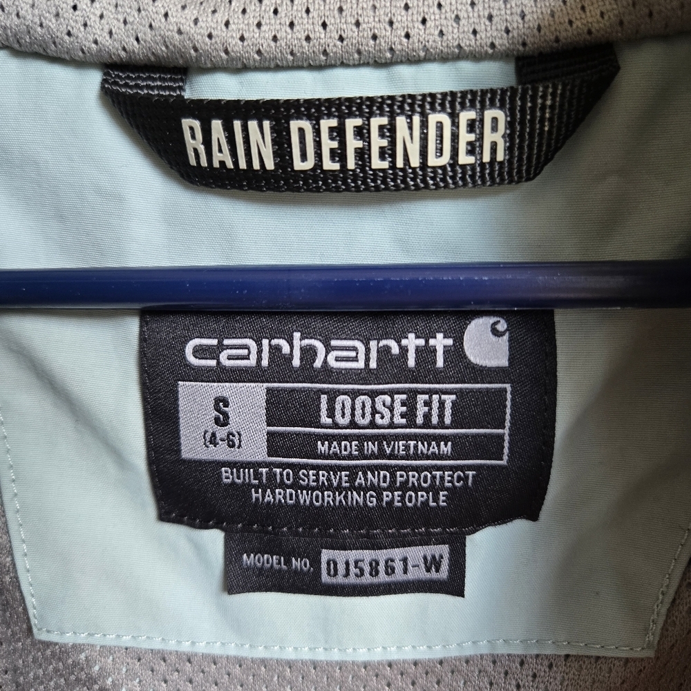 Carhartt Women's Rain Defender Loose Fit Lightweight Packable Anorak,Shaded sz S - Picture 5 of 7
